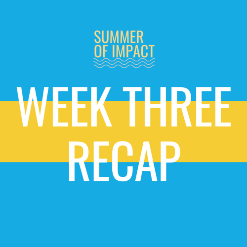 Summer of Impact Week 3: Spark Ideas Recap